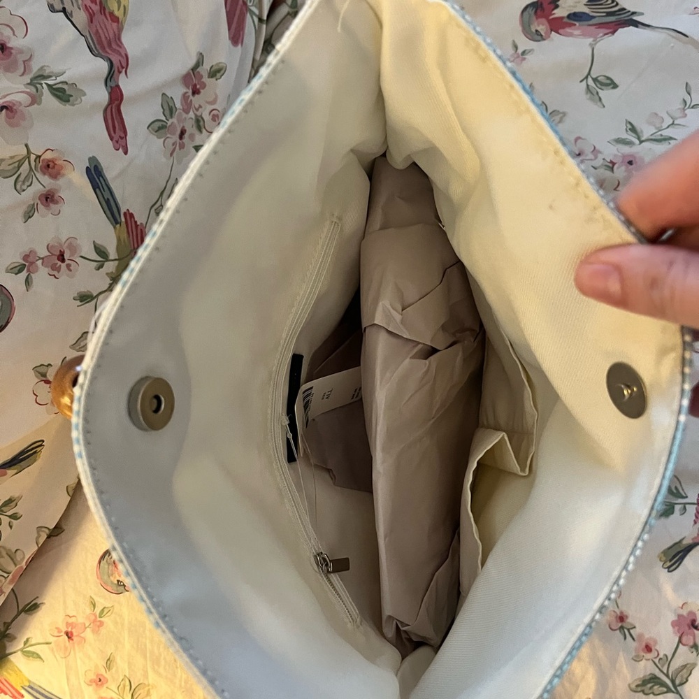 NWT | Anthropologie Checkered Straw Clutch! - Picture 5 of 7